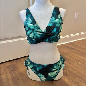 Cupshe Palm Leaf Bikini Size Large
